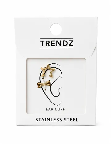 Cercei individuali, 2 bucati Trendz, auriu