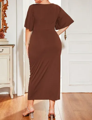 Rochie medie SHEIN CURVE, maro