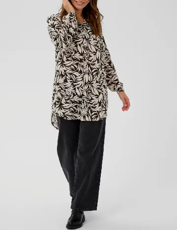 Bluza Bon a Parte, bej/negru