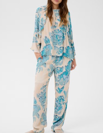 Bluza Saint Tropez, crem/albastru