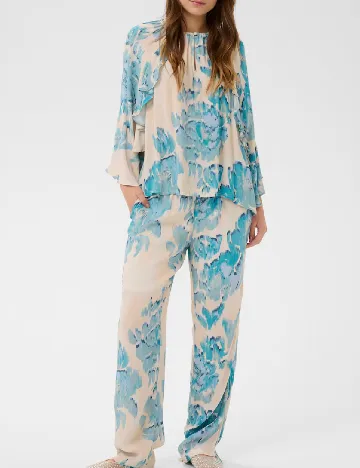 Bluza Saint Tropez, crem/albastru