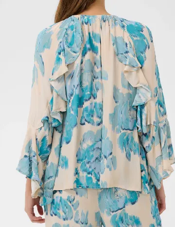 Bluza Saint Tropez, crem/albastru
