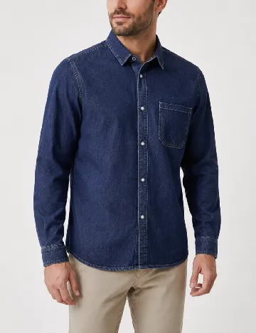Camasa Pepe Jeans, bleumarin inchis