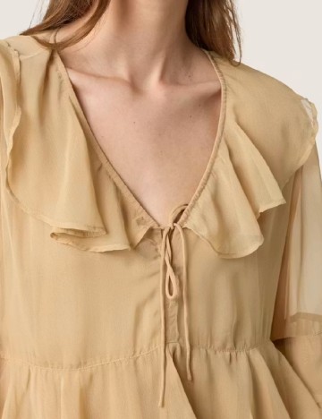 Rochie medie Soaked In Luxury, maro deschis