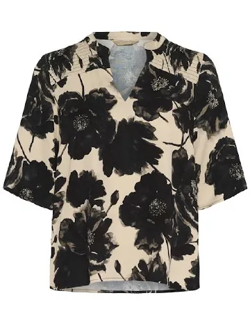 Bluza Culture, crem/negru