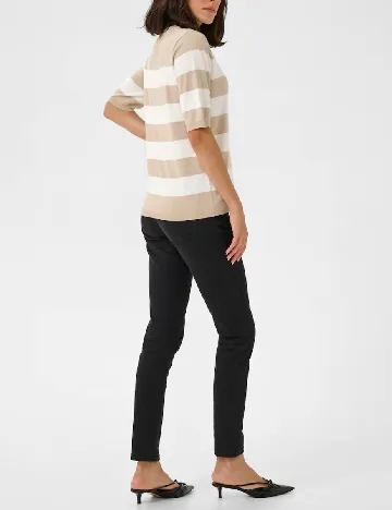 Bluza Kaffe, bej/alb