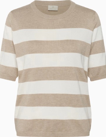 Bluza Kaffe, bej/alb