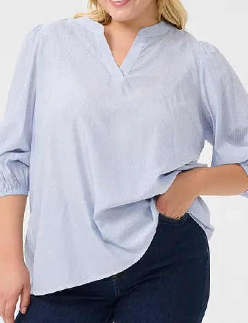 Bluza Kaffe Curve, albastru