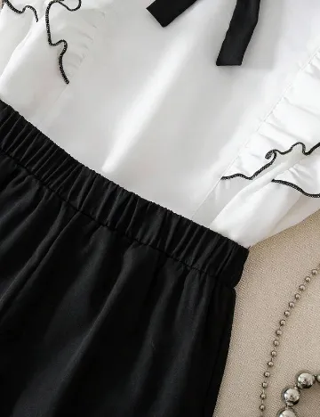 Compleu Shein Kids, negru/alb