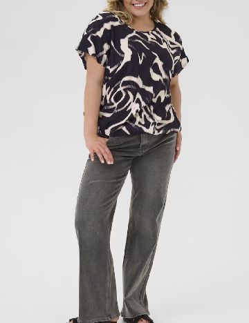 Bluza Kaffe Curve, negru