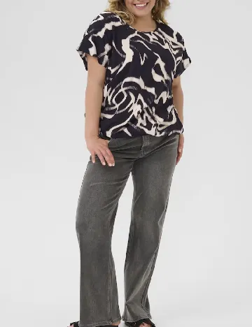 Bluza Kaffe Curve, negru