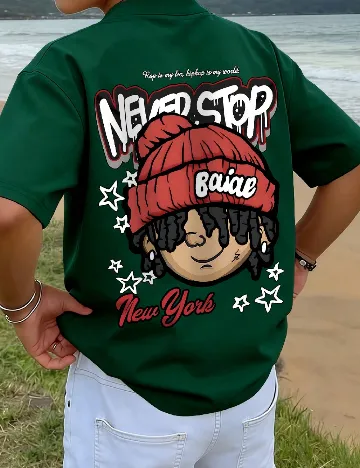 Tricou Shein Kids, verde