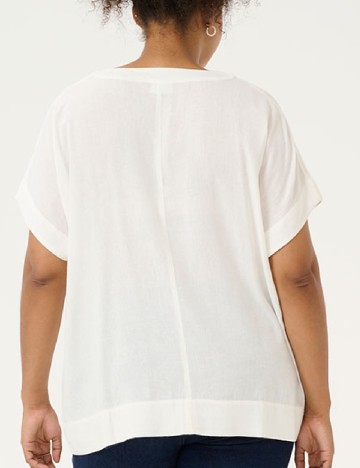 Bluza Kaffe Curve, alb