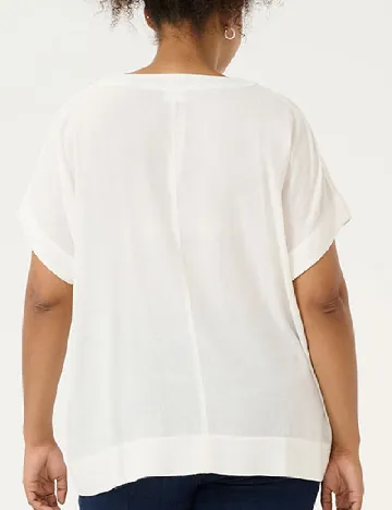 Bluza Kaffe Curve, alb
