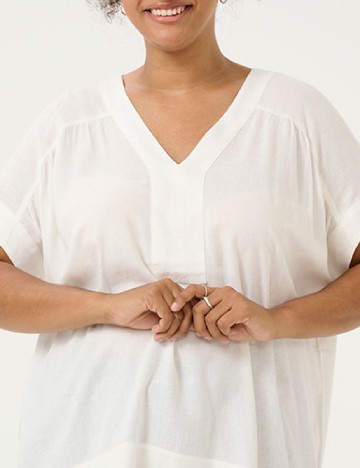 Bluza Kaffe Curve, alb