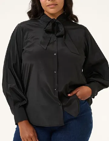 Camasa Kaffe Curve, negru
