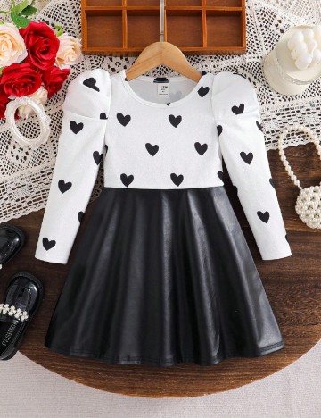 Rochie Shein Kids, negru/alb
