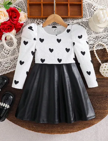 Rochie Shein Kids, negru/alb