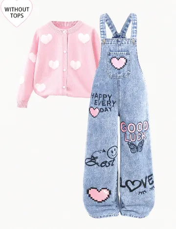 Salopeta Shein Kids, albastru