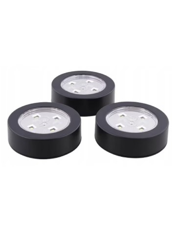 Set lampi LED 3 bucati ACTION, negru