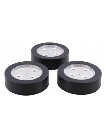 Set lampi LED 3 bucati ACTION, negru