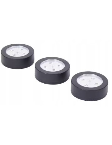 Set lampi LED 3 bucati ACTION, negru