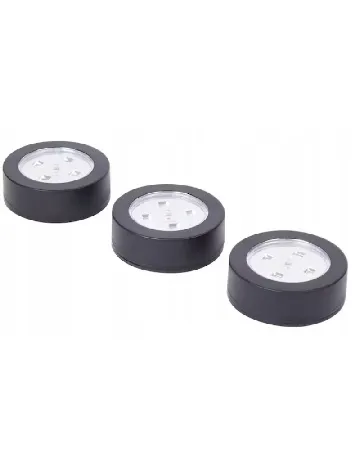Set lampi LED 3 bucati ACTION, negru