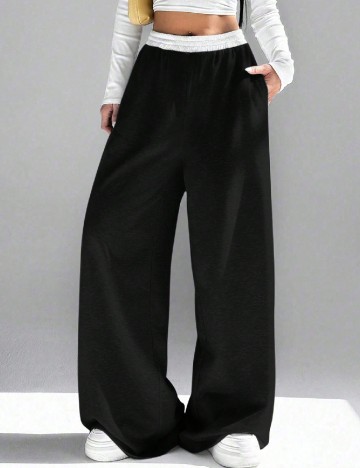 Pantaloni Shein Kids, negru