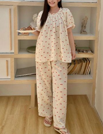 Pijama Dazy Plus Size, crem