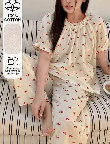 Pijama Dazy Plus Size, crem