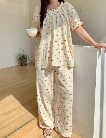 Pijama Dazy Plus Size, crem