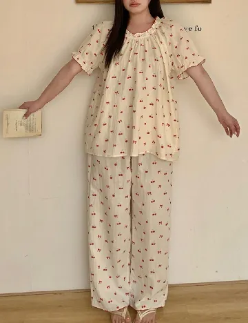 Pijama Dazy Plus Size, crem