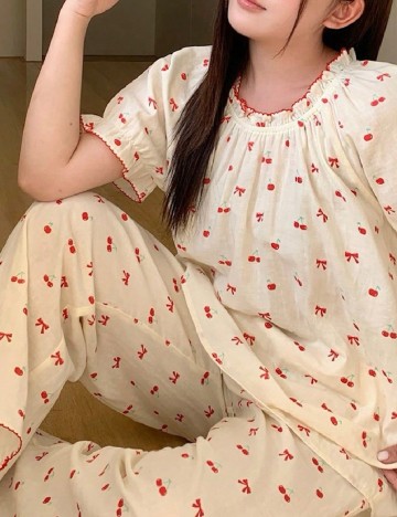 Pijama Dazy Plus Size, crem