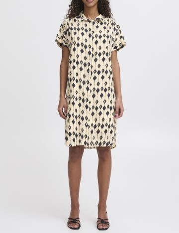 Rochie scurta Ichi, crem