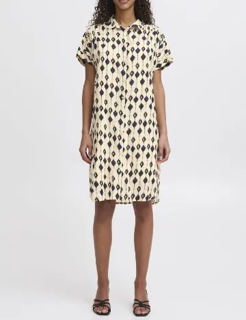 Rochie scurta Ichi, crem