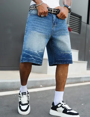 Pantaloni scurti SHEIN, albastru
