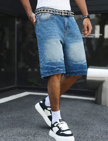 Pantaloni scurti SHEIN, albastru