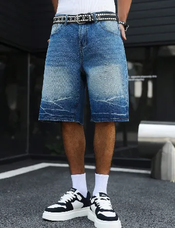 Pantaloni scurti SHEIN, albastru