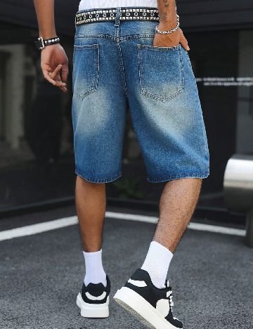 Pantaloni scurti SHEIN, albastru