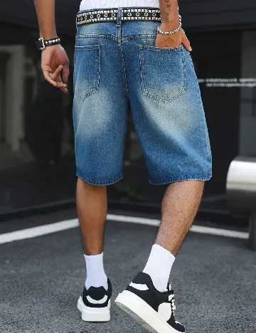 Pantaloni scurti SHEIN, albastru