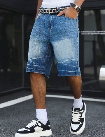 Pantaloni scurti SHEIN, albastru