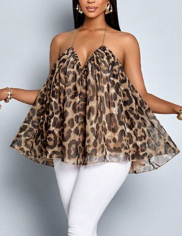 Top SHEIN, animal print