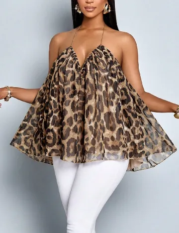 Top SHEIN, animal print