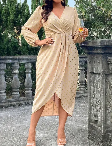 Rochie medie SHEIN CURVE, crem
