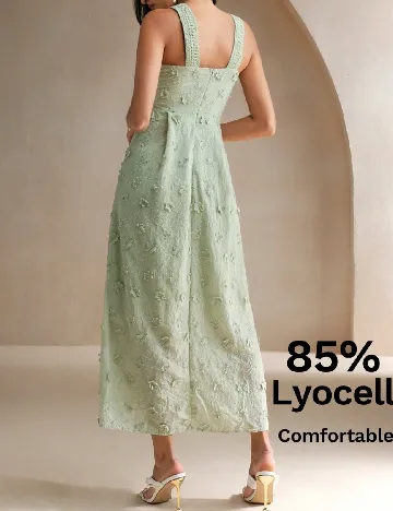 Rochie lunga Anewsta, verde