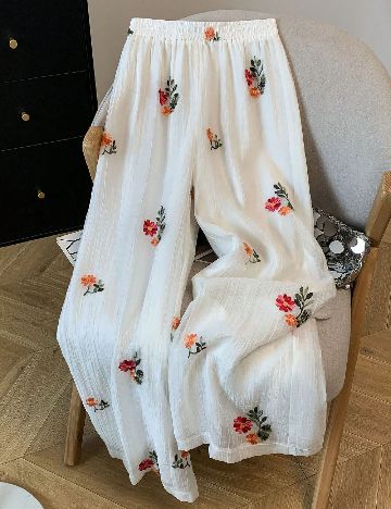 Pantaloni SHEIN, alb