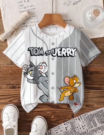 Tricou Shein Kids, gri