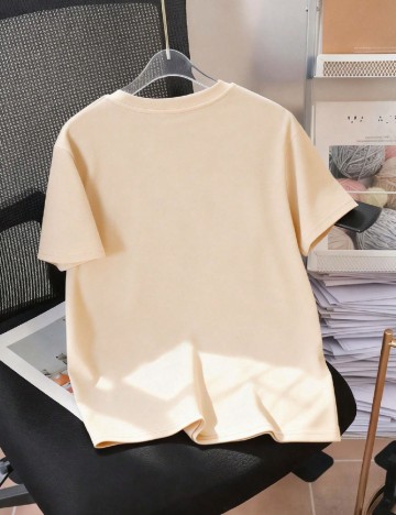 Tricou Oversize Shein Kids, crem