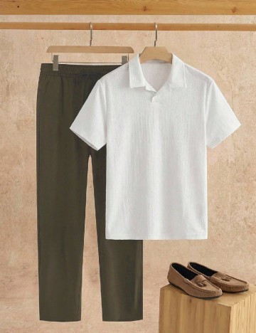 Compleu SHEIN, alb/verde