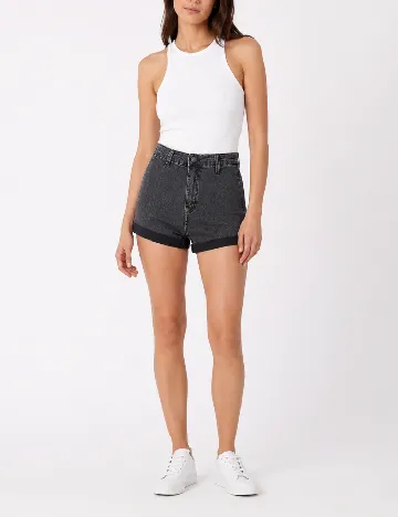 Pantaloni scurti Bershka, negru